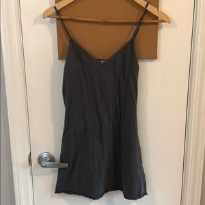 American apparel gray cotton slip dress